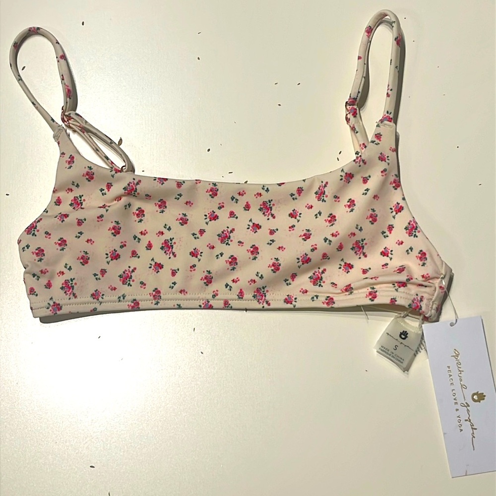 NWT Spiritual Gangster Floral Print Sundara Bikini Top Size S